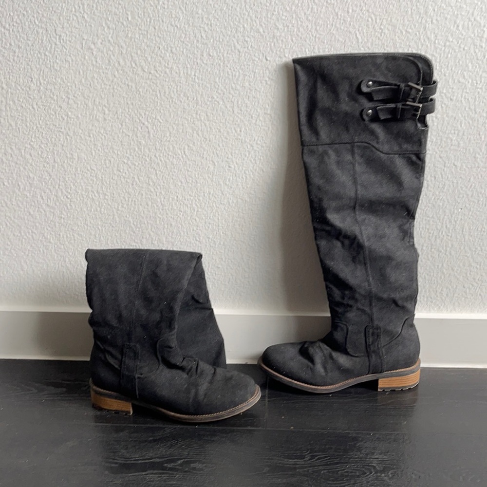 Women’s winter knee high black boots